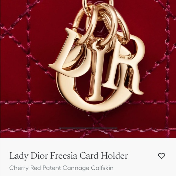 Dior Freesia Red Card Holder - Picture 3 of 3